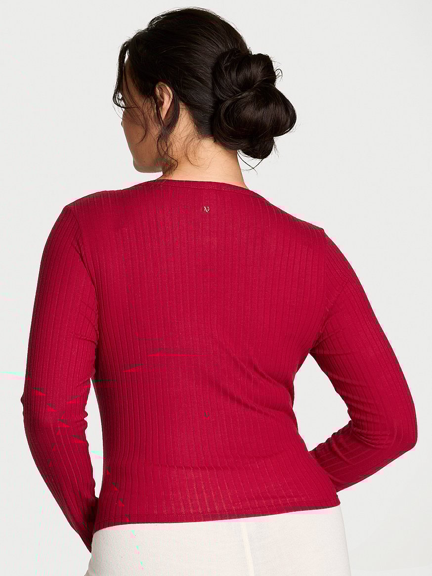 Modal Wide-Rib Lounge Cardigan