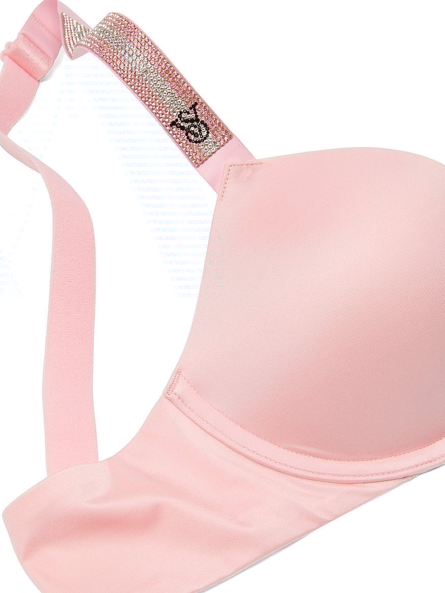 Buy Logo Shine Strap Push-Up Bra, Pretty Blossom - Order Bras
