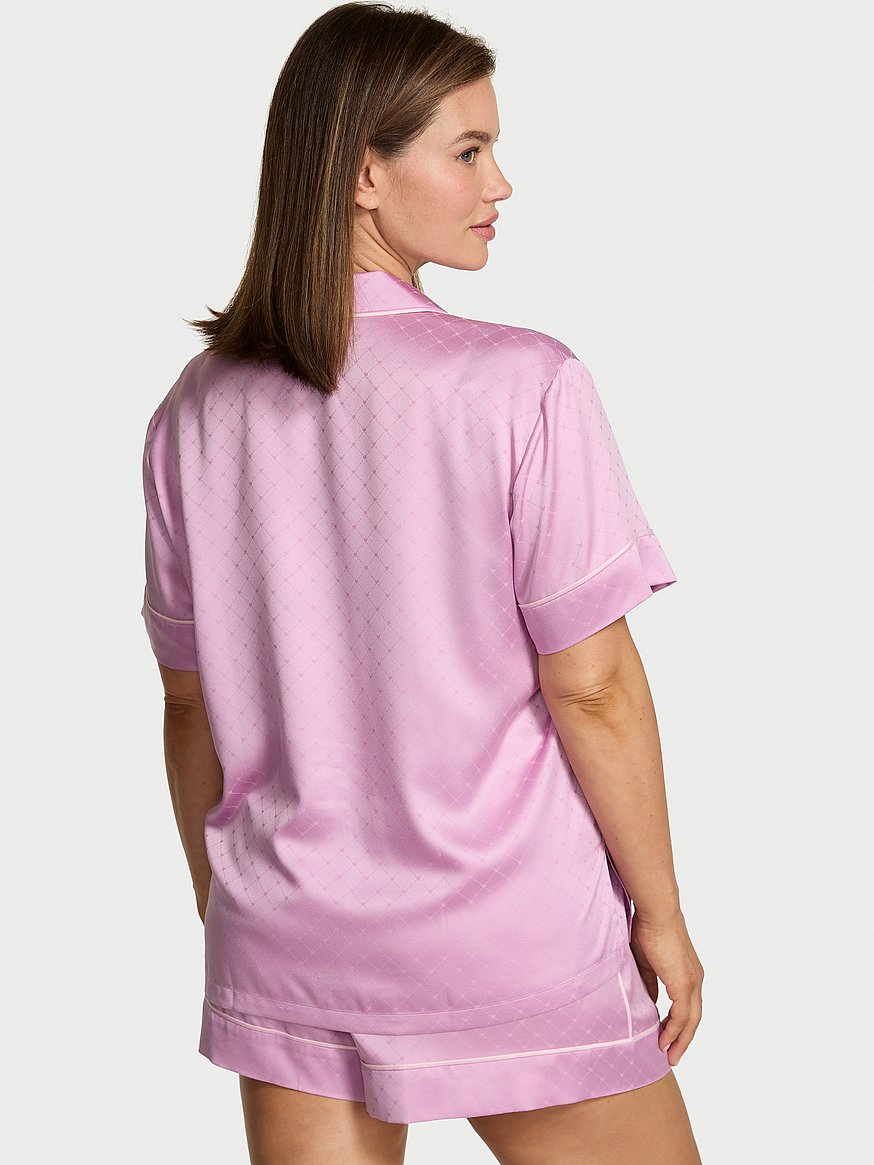 Glazed Satin Short Pajama Set