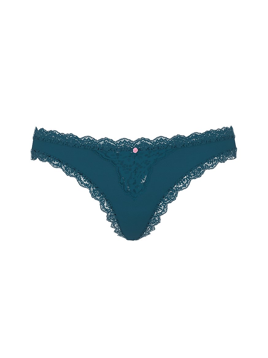 Lace-Trim Thong Panty