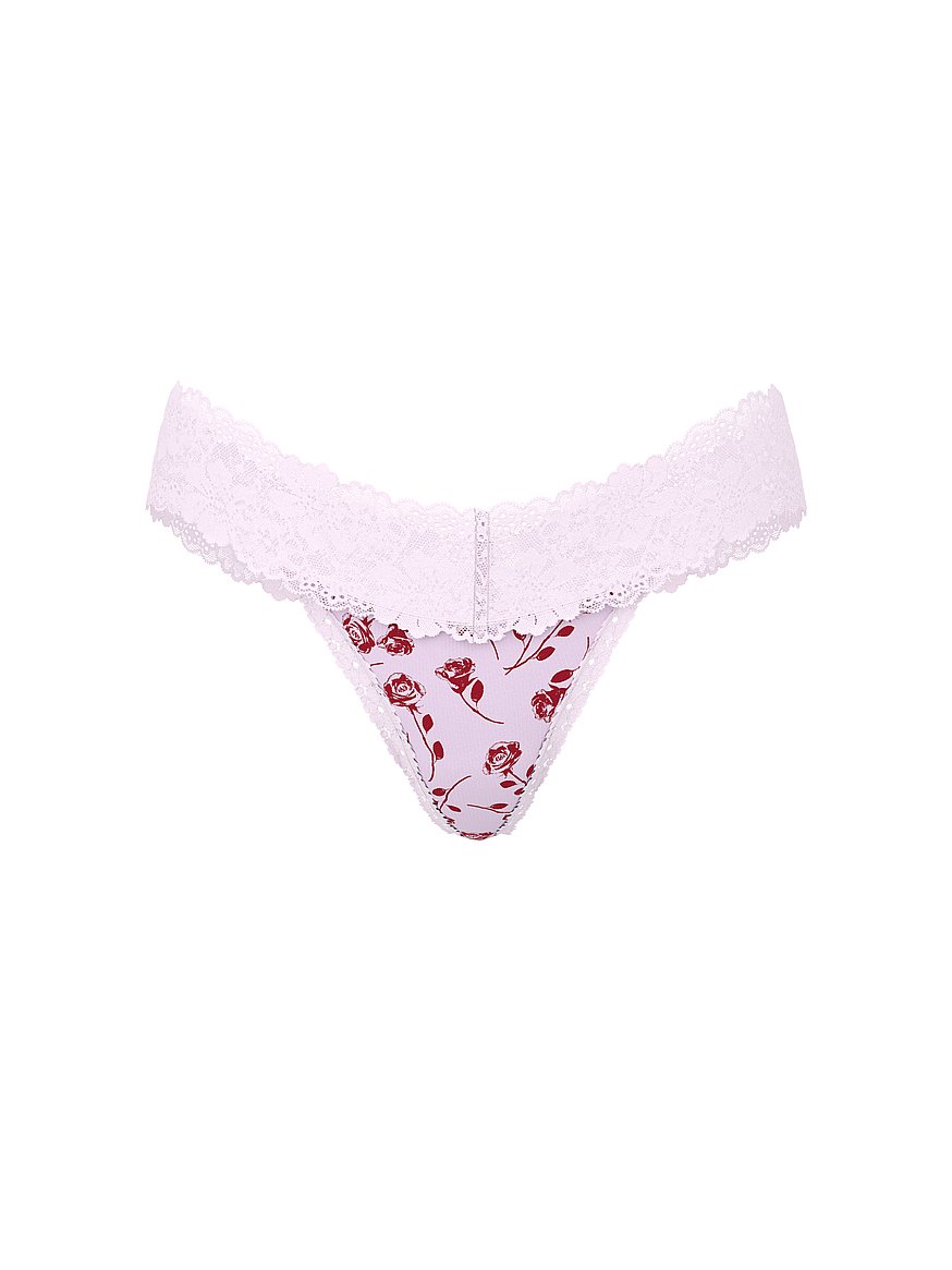 Wink Lace-Trim Thong Panty
