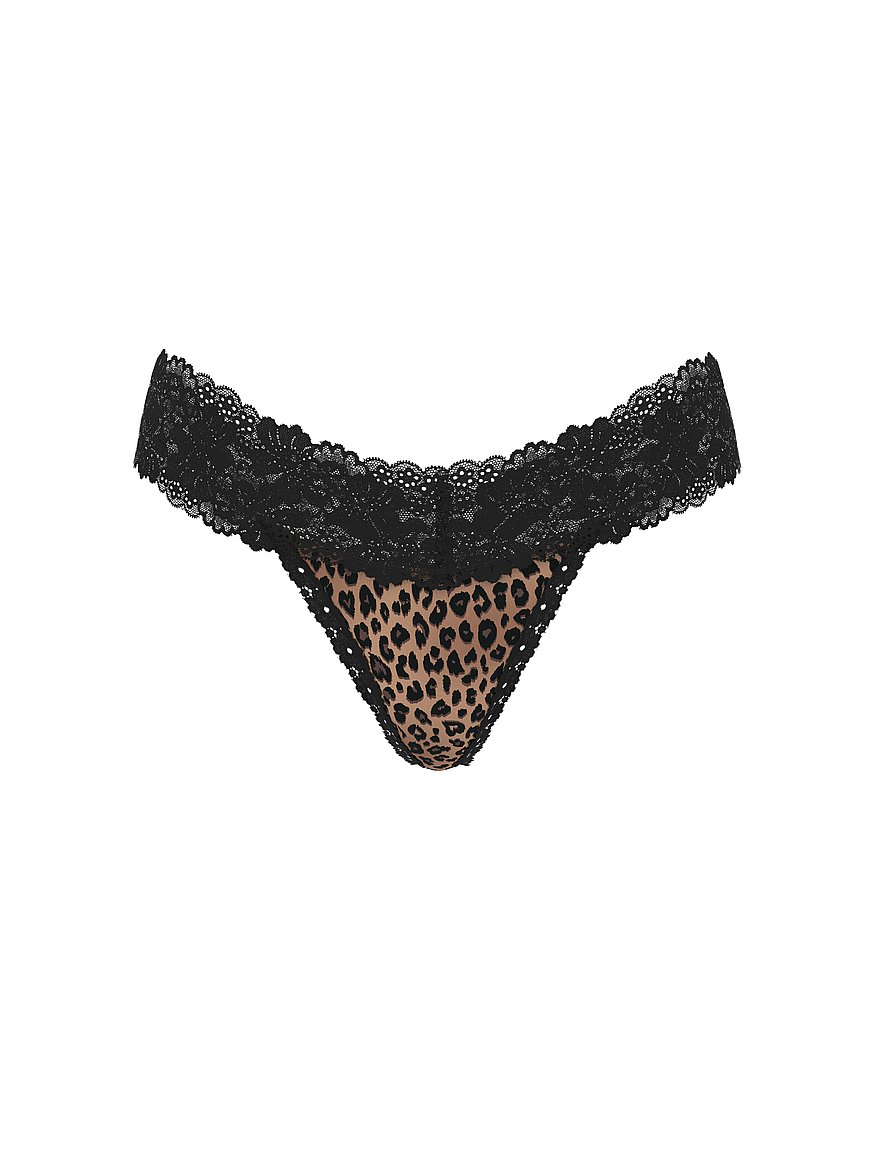 Wink Lace-Trim Thong Panty