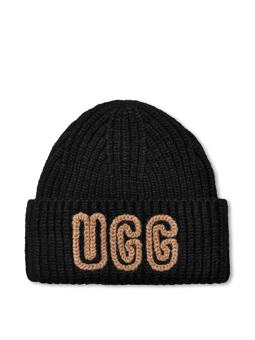 Buy Chunky Crafted Rib Beanie, Black - Order Hats online - PINK US