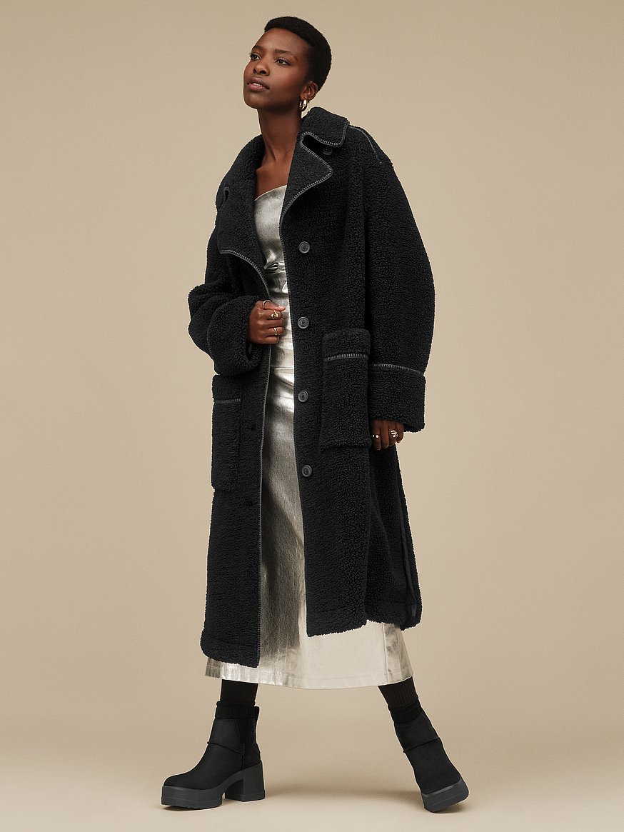 hattさん【美品】UGG フラッフピーコート Buy Sema Ugg Fluff Coat, Black - Order Jackets & Outerwear online