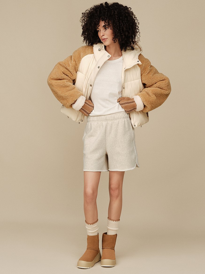 Buy Mykah Uggbraid Puffer Jacket, Cream/Sand - Order Jackets