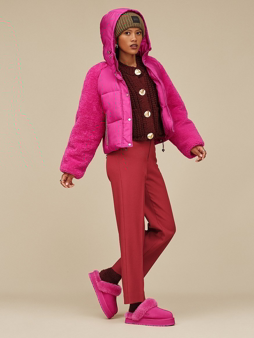 Buy Mykah Uggbraid Puffer Jacket, Chroma Pink - Order Jackets