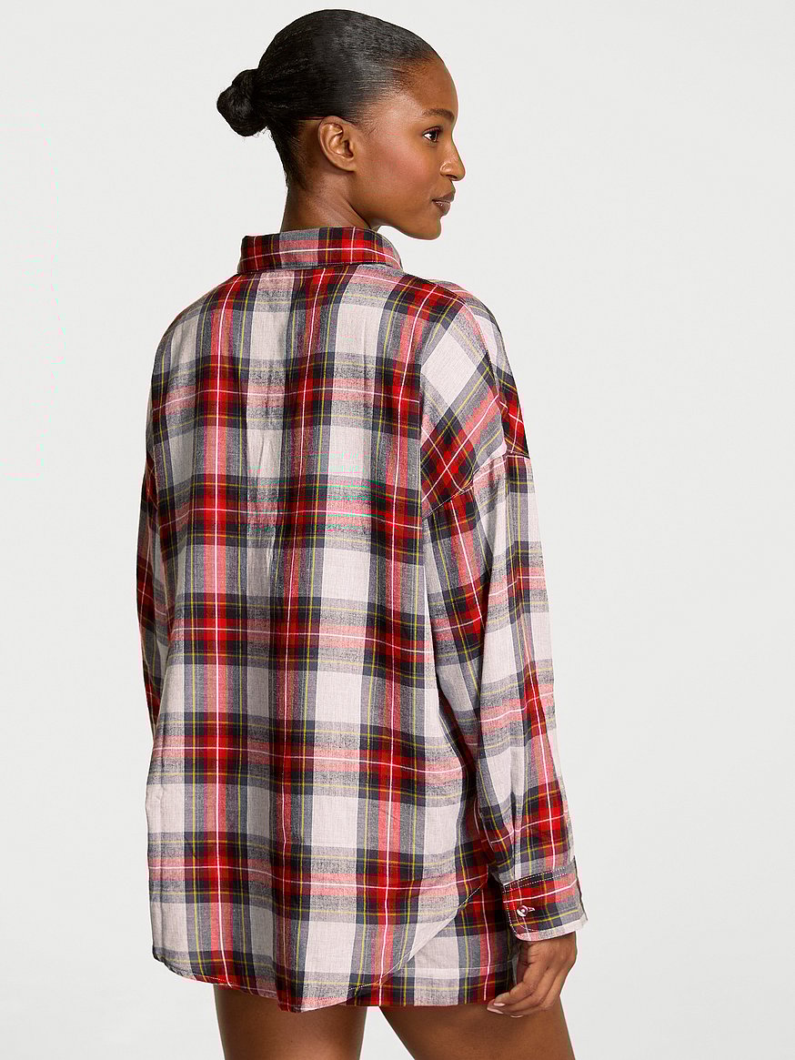 Modal-Cotton Long-Sleeve Short Pajama Set