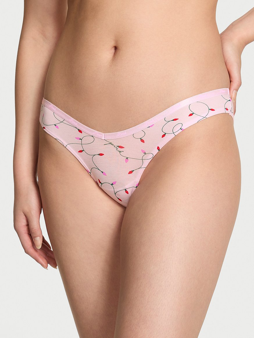 Logo Cotton Tanga Panty