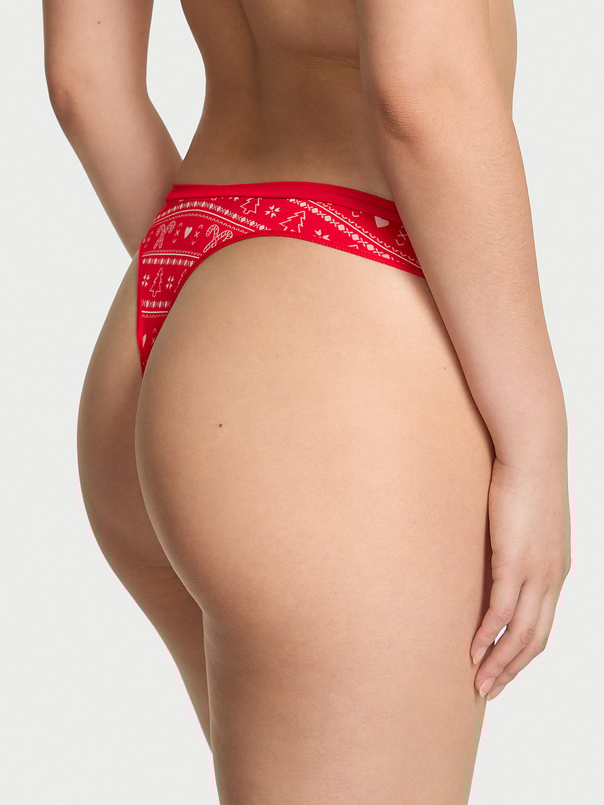 Seamless High-Leg Thong Panty