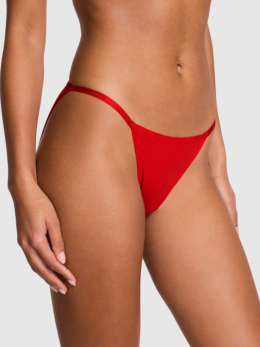 Logo Cotton String Bikini Panty