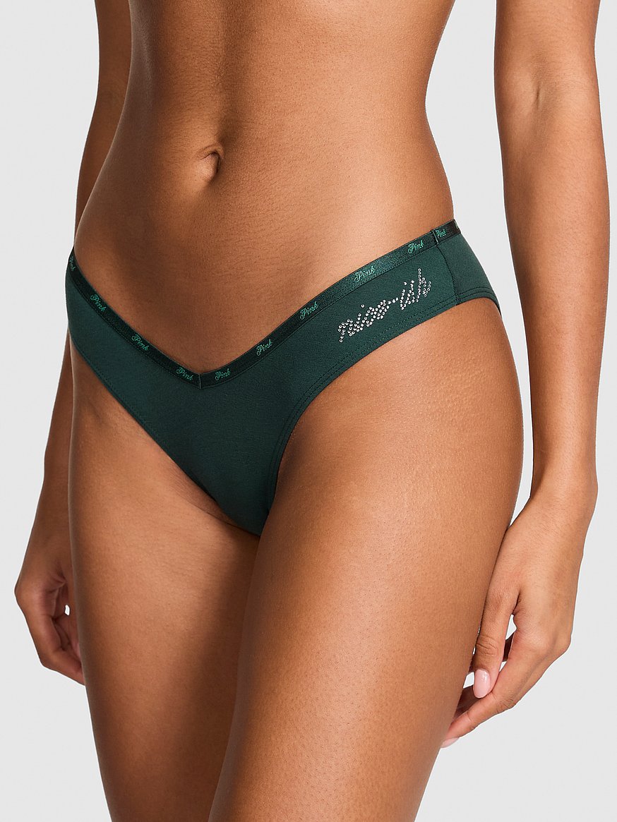 Logo Cotton Tanga Panty