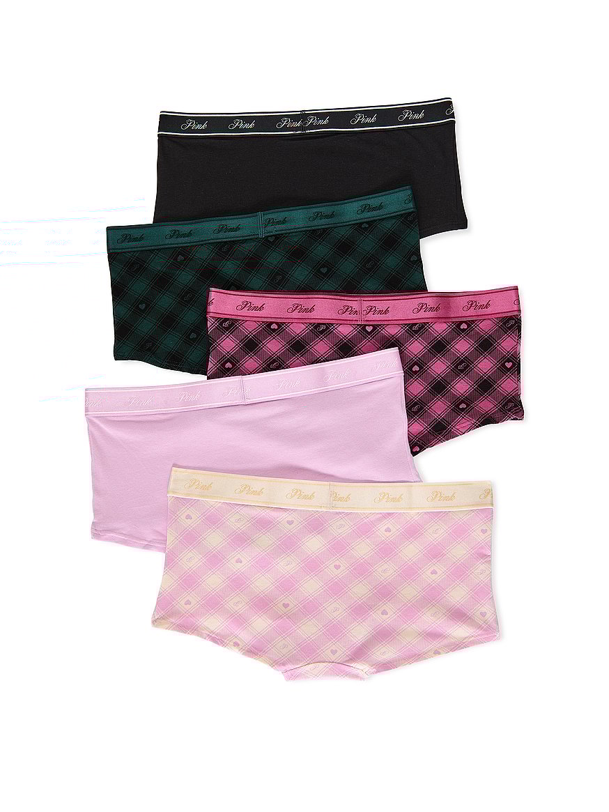 5-Pack Logo Cotton Boyshort Panties