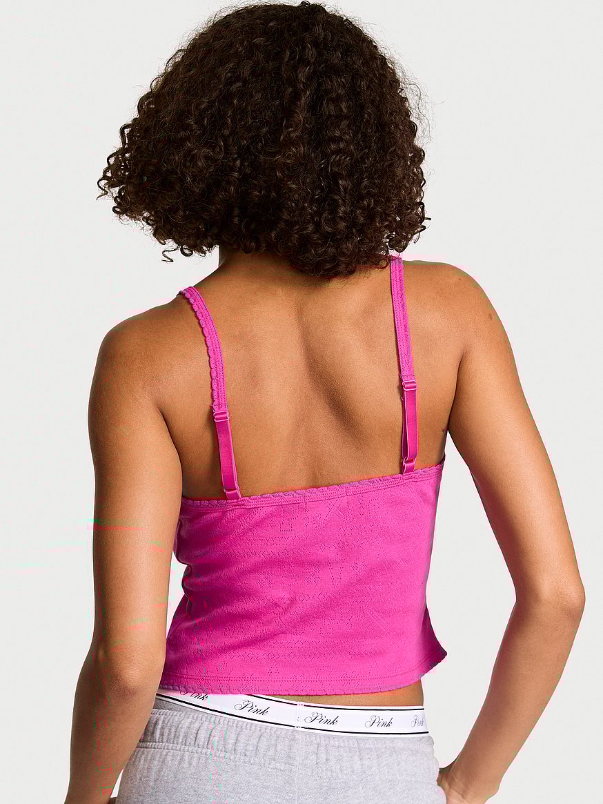 Pointelle Henley Cami