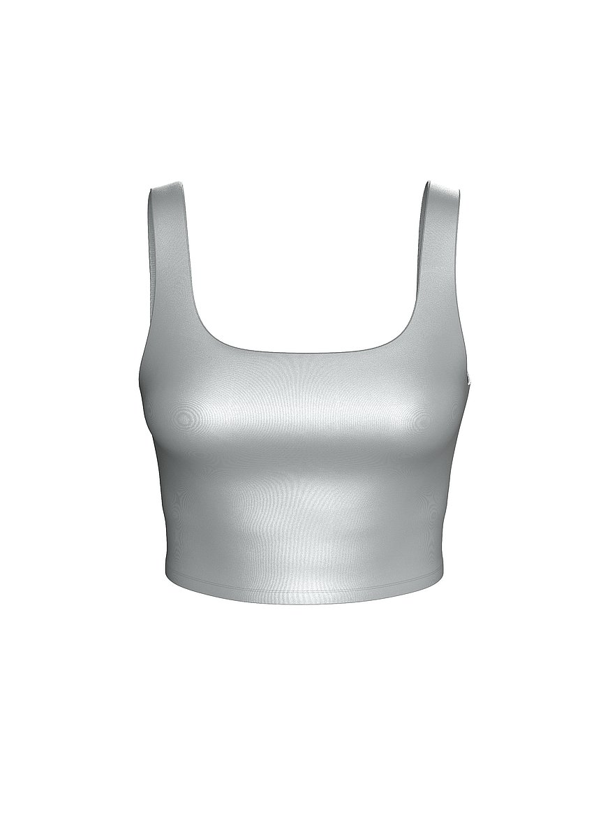 Buy VSX GlossyTech™ Square-Neck Bra Top, Sterling - Order Sport