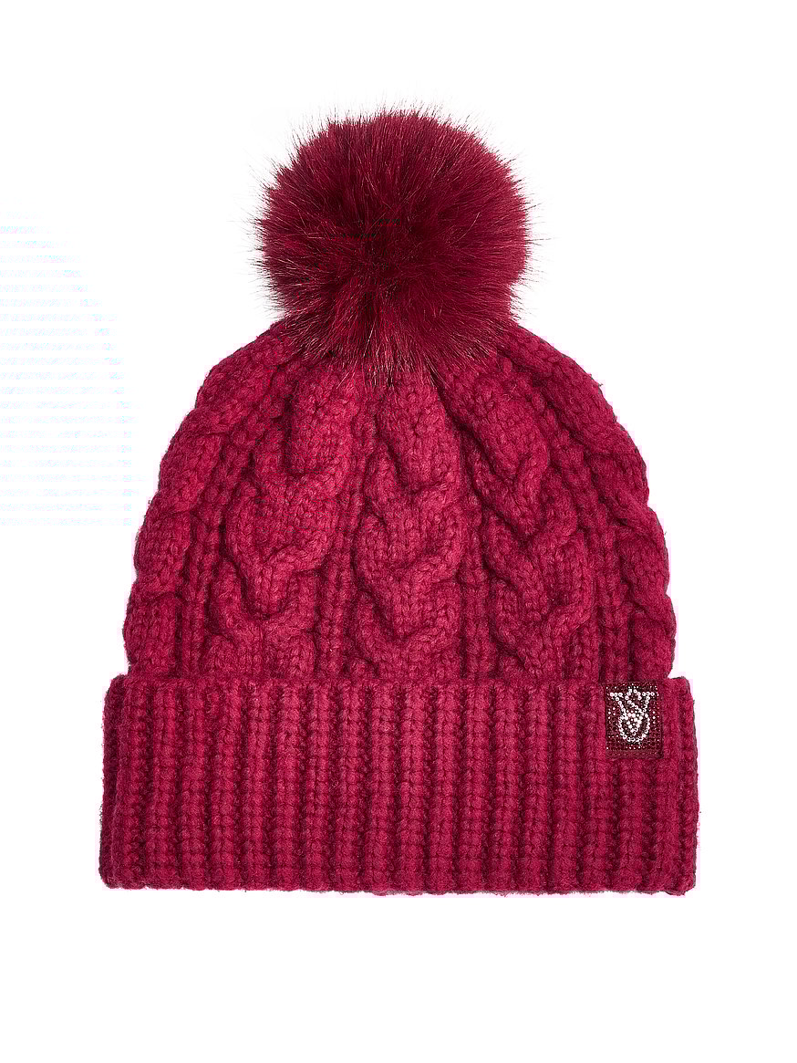 Cozy Cable-Knit Pom Beanie
