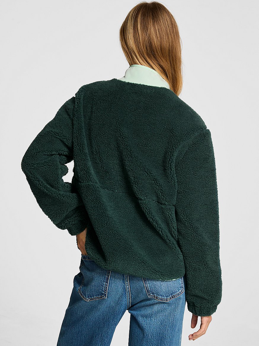 Plush Teddy Front-Snap Pullover