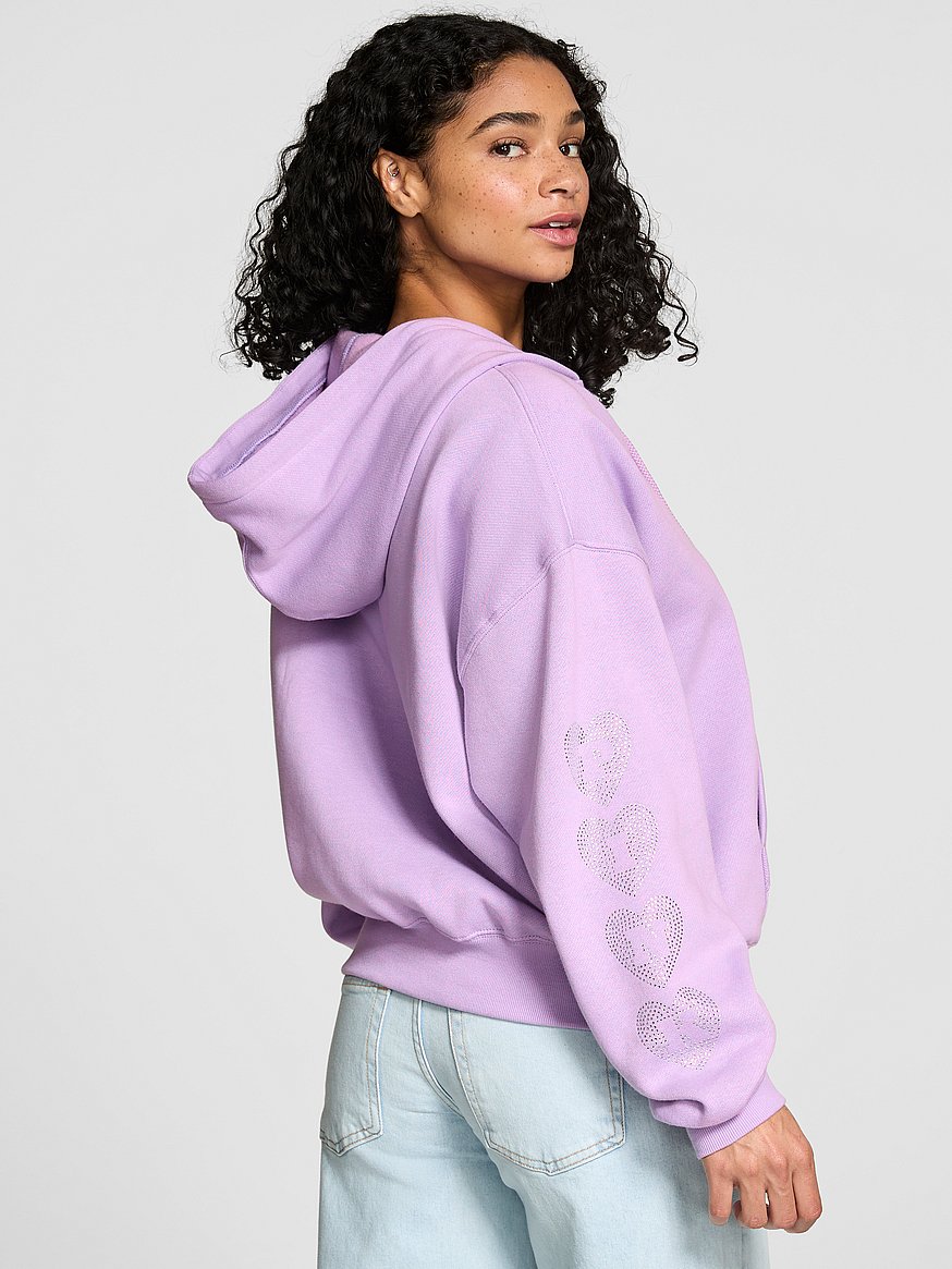 Buy Campus Fleece™ Half-Zip Hoodie, Aster V-Day - Order Hoodies