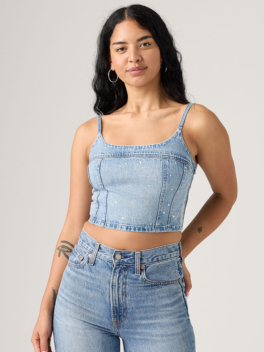 Buy Levi's® Jadine Denim Cami Tank, Dazzle Me - Order Tops online