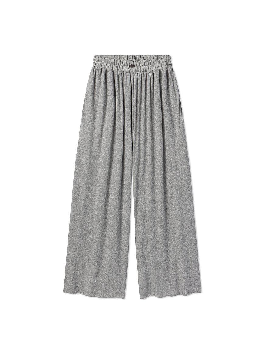 Buy Organic Pima Wide-Leg Pant, Storm Grey Heather - Order Pajama