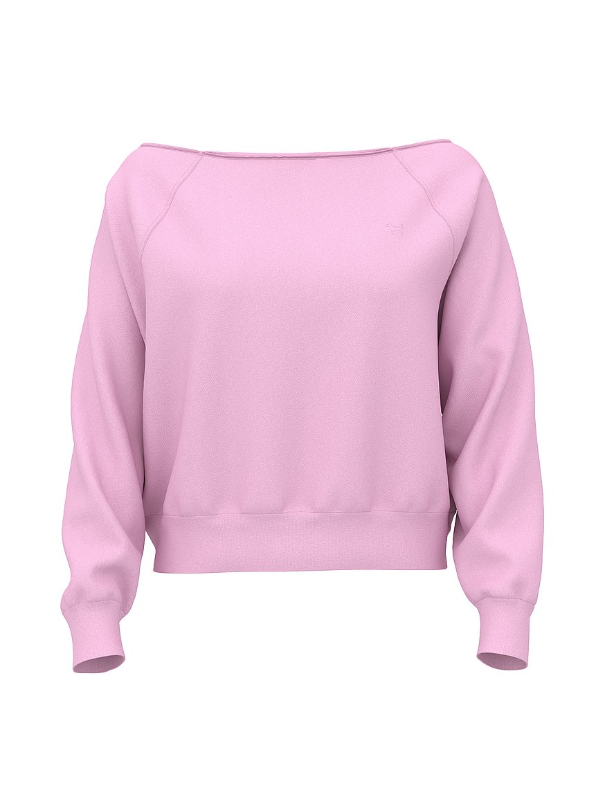 Ivy Fleece Off-The-Shoulder Sweatshirt