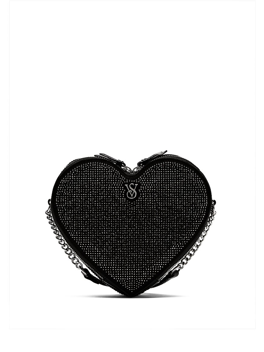 Buy Heart Crossbody Bag, Black - Order Bags online  display picture 3