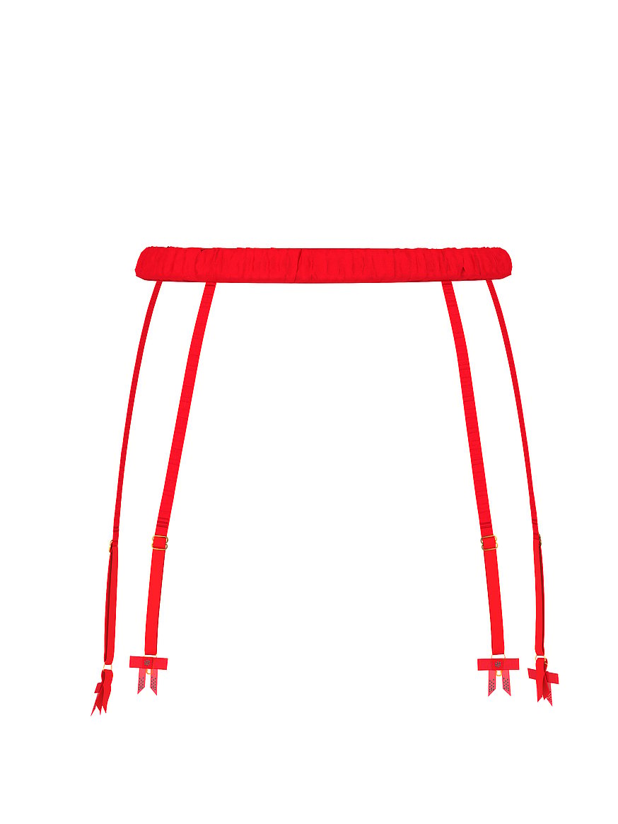 Buy Twinkle Bow Satin Garter Belt, Bright Vermillion - Order Garters online  - Victoria's Secret US