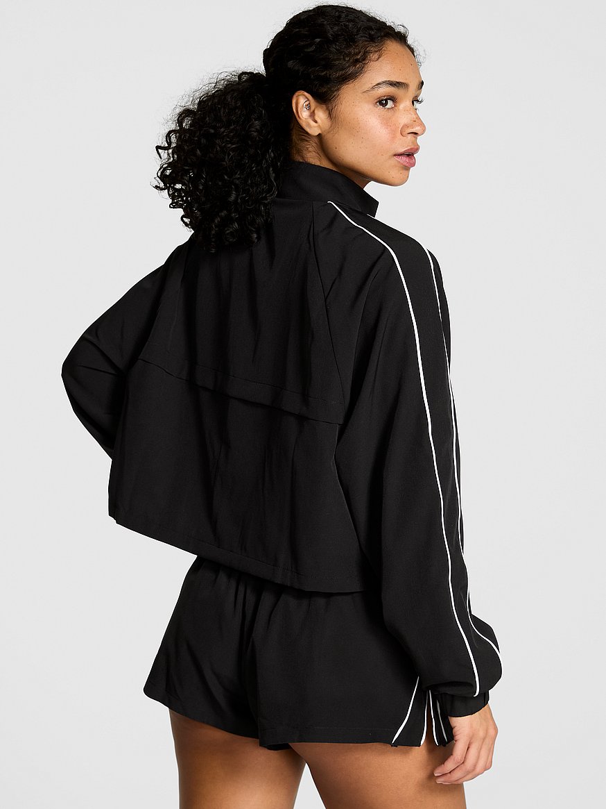 Buy Tech Woven Cropped Jacket, Pure Black - Order Hoodies