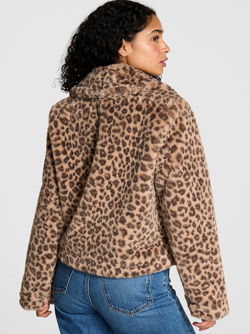 Faux-Fur Cropped Jacket