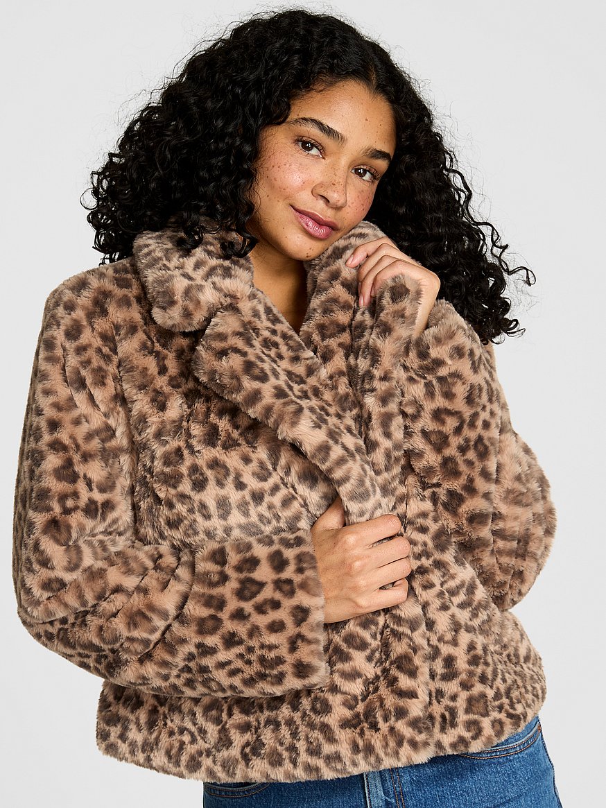 Faux-Fur Cropped Jacket