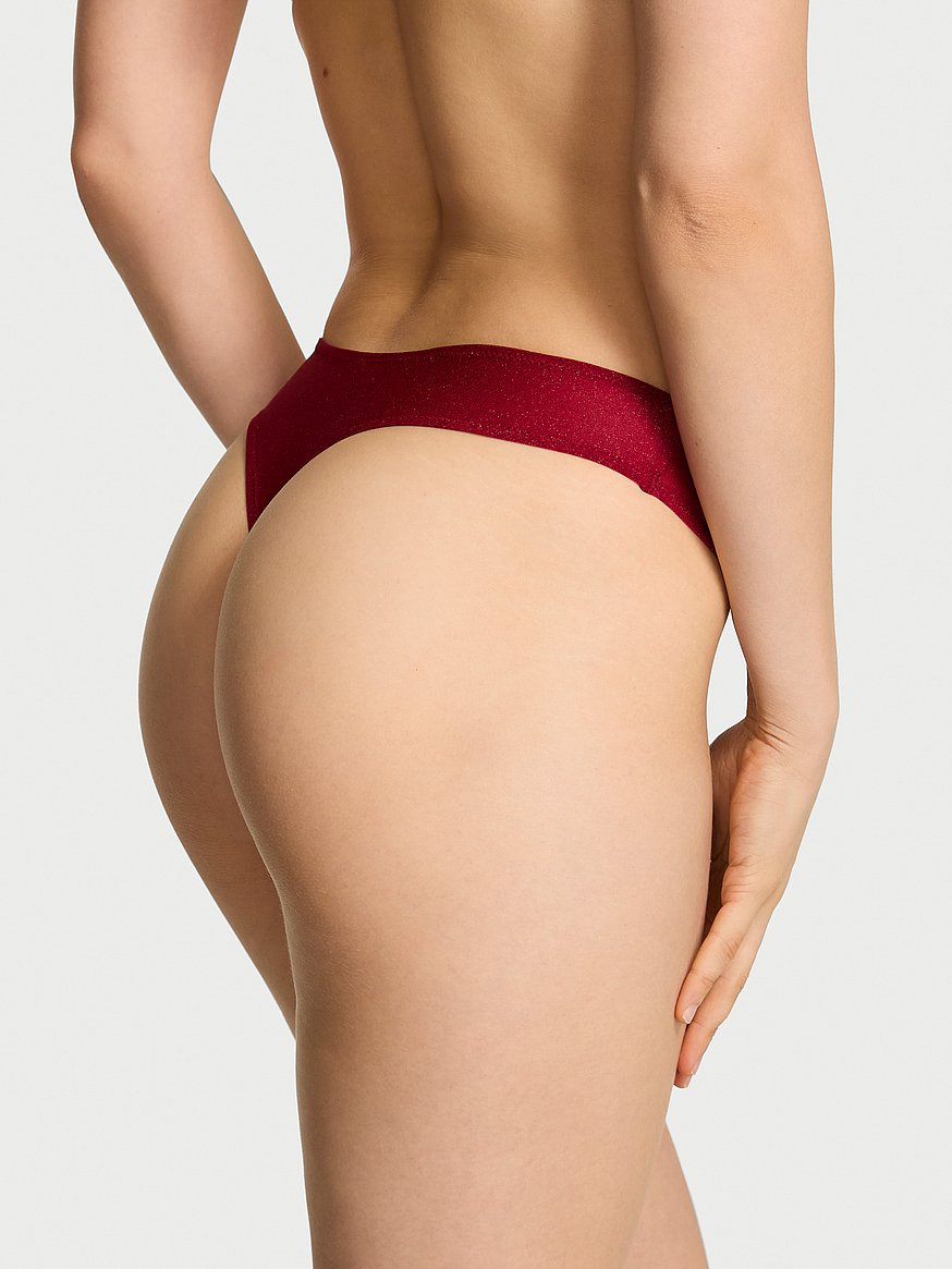 Body by Victoria Flex Shimmer Mid-Rise Thong Panty