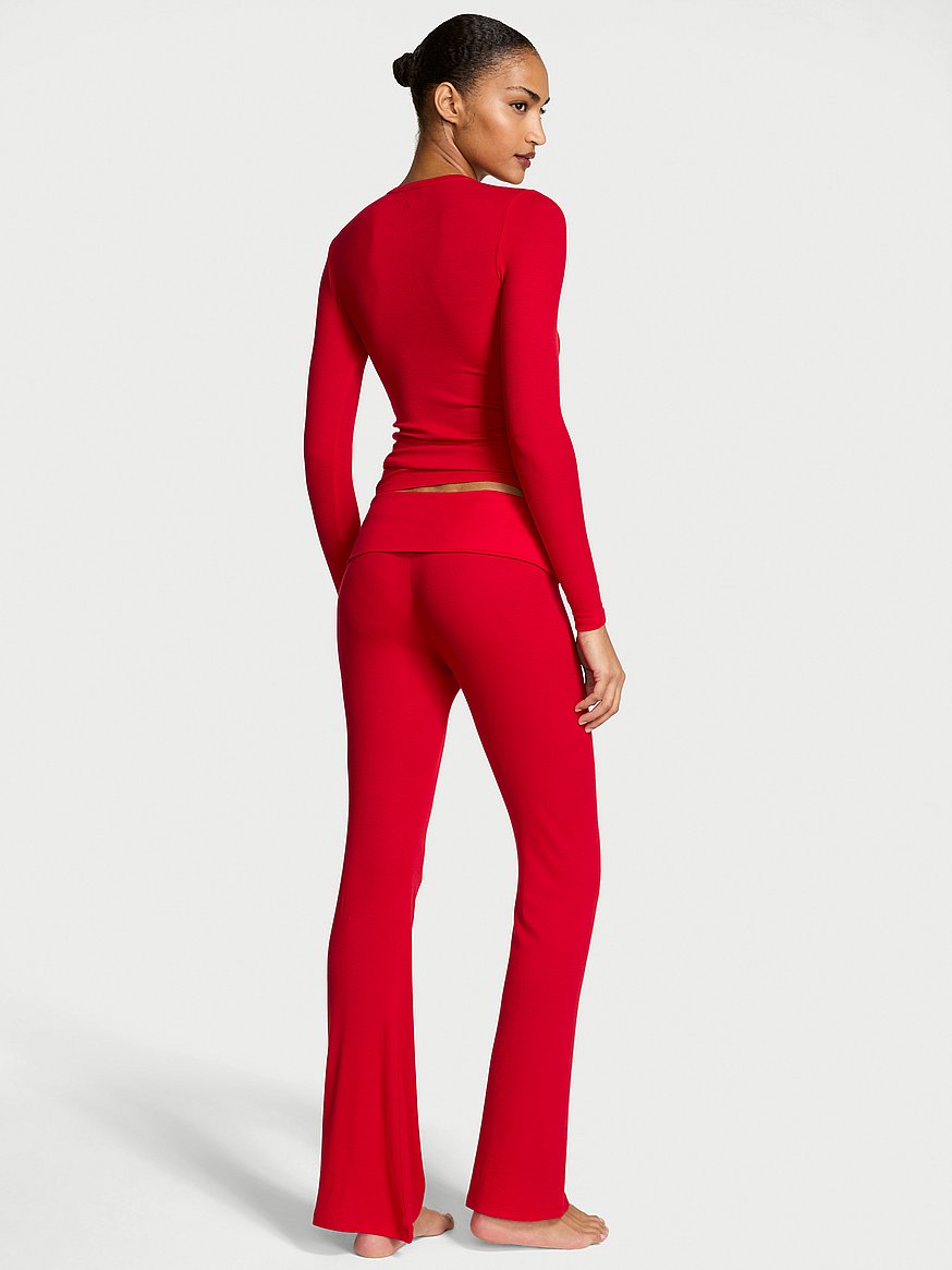 Ribbed Modal Long Lounge Set