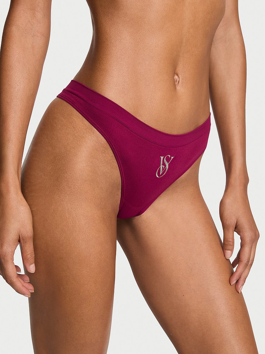 Seamless Sparkle Logo Thong Panty