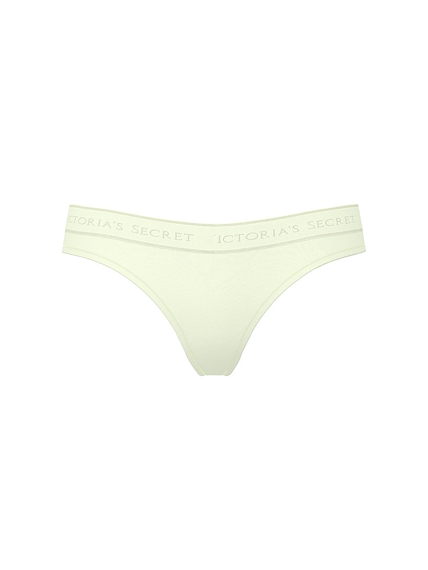 Logo Cotton Thong Panty