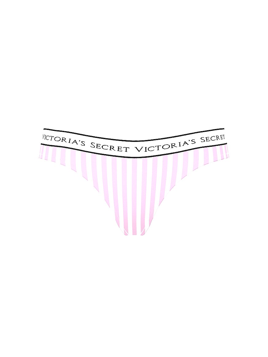 Logo Cotton Thong Panty