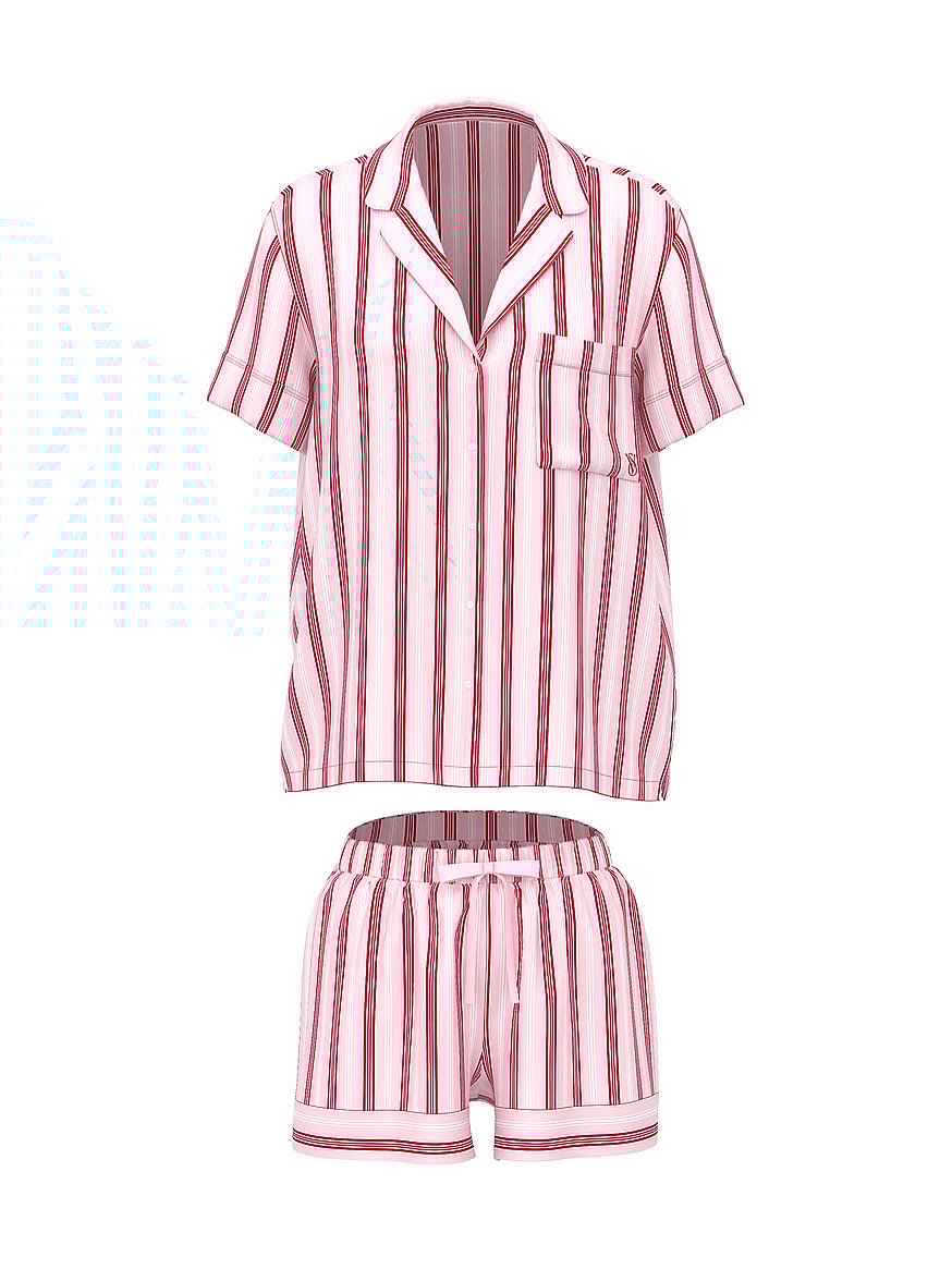 Glazed Satin Short Pajama Set