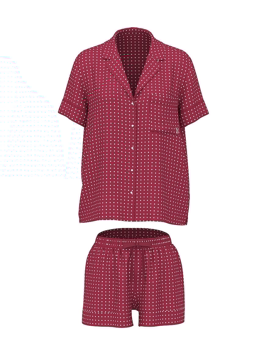 Glazed Satin Short Pajama Set