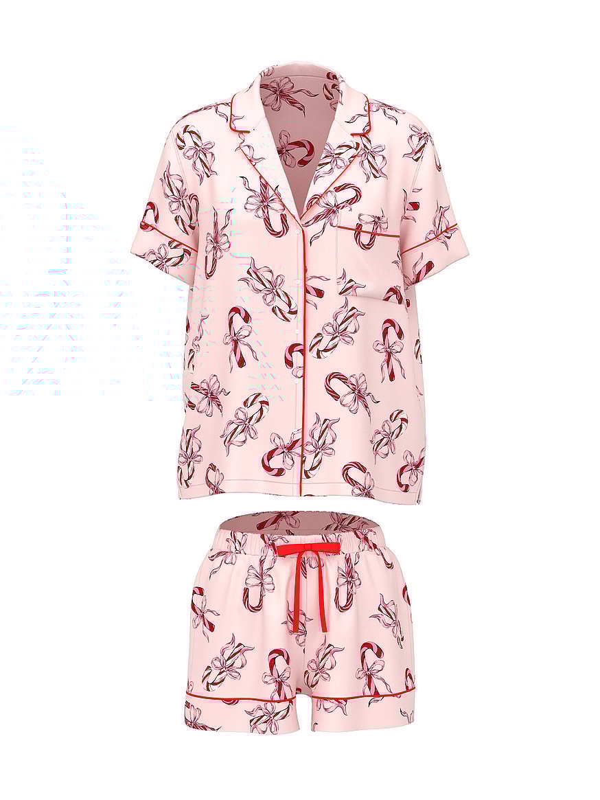 Glazed Satin Short Pajama Set