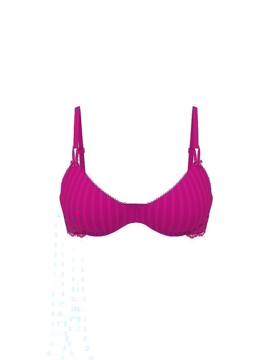 Sexy Tee Sheer Heritage Stripe Wireless Push-Up Bra