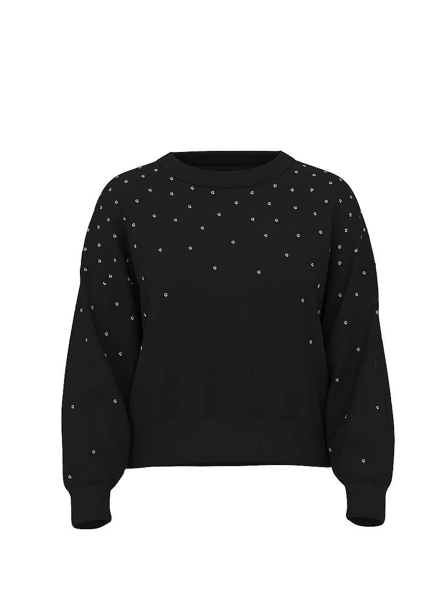 Ivy Fleece Studded Crew Sweatshirt