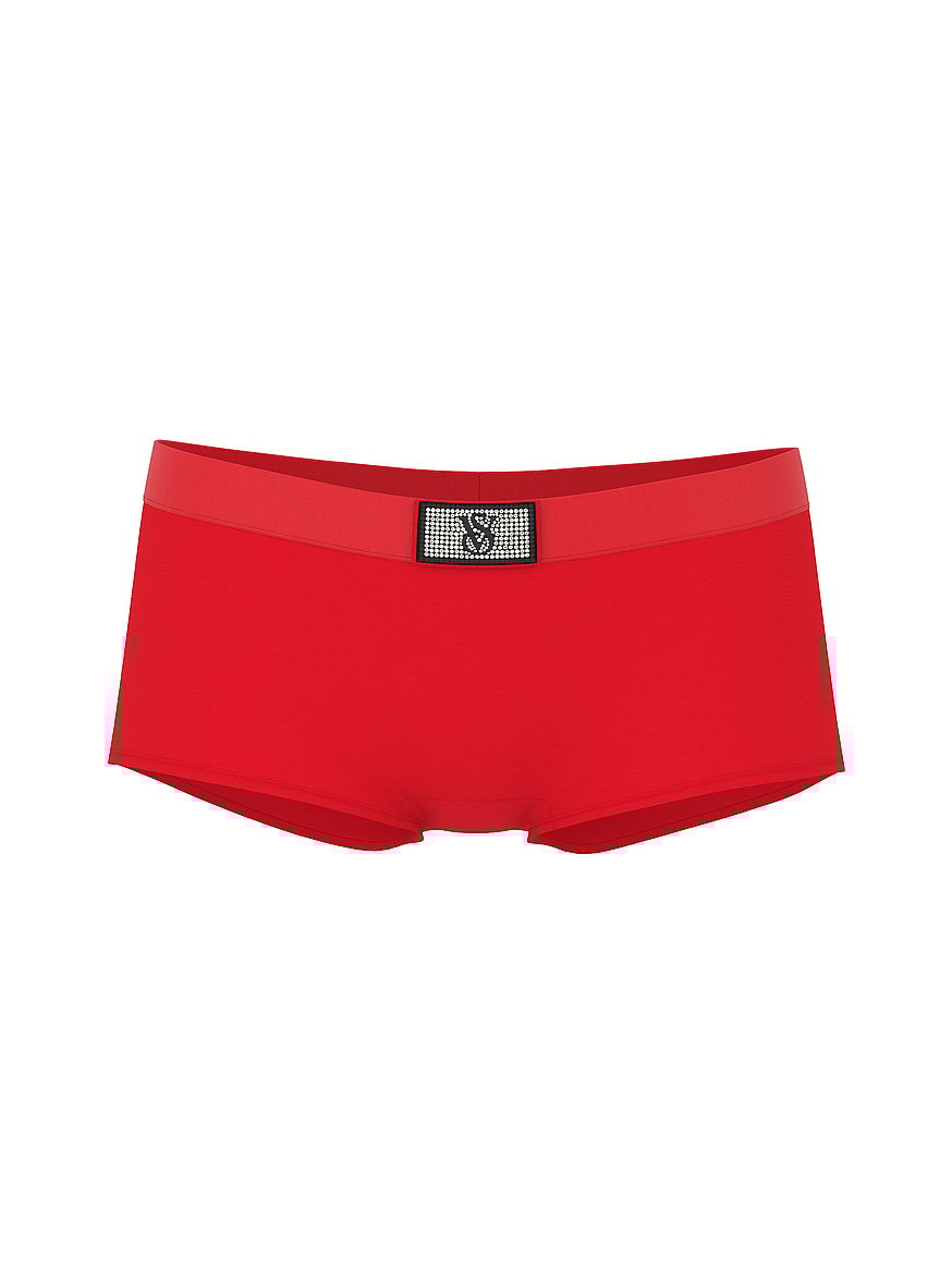 Logo Cotton Shine Patch Boyshort Panty
