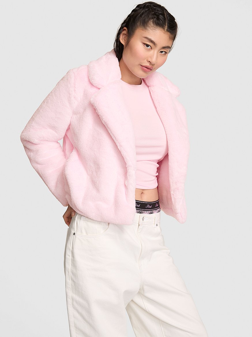 Faux-Fur Cropped Jacket