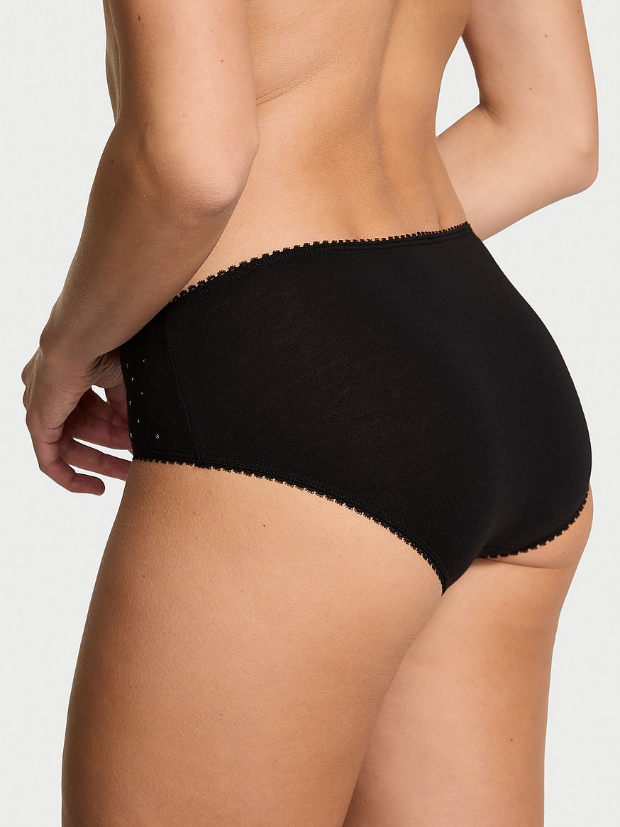 Stretch Cotton Sparkle Hiphugger Panty