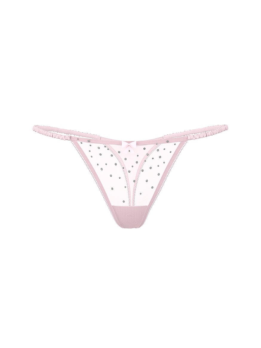 Crystal Shimmer String Thong Panty