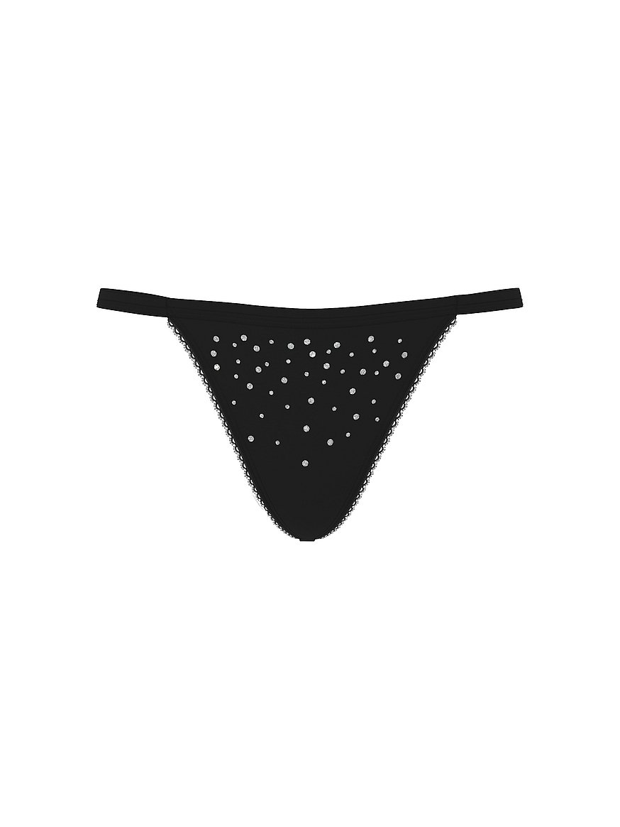 Stretch Cotton Sparkle V-String Panty