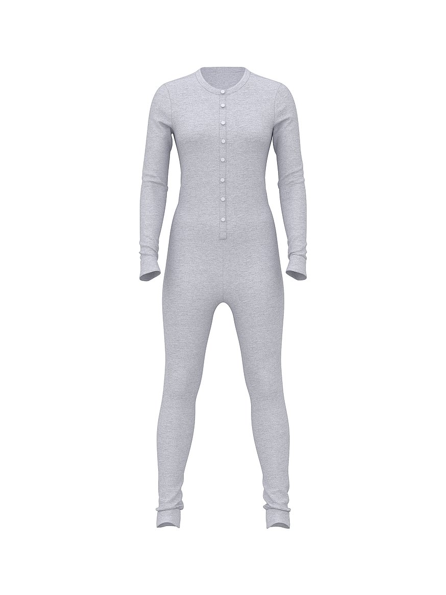 Cozy Pointelle Long Onesie