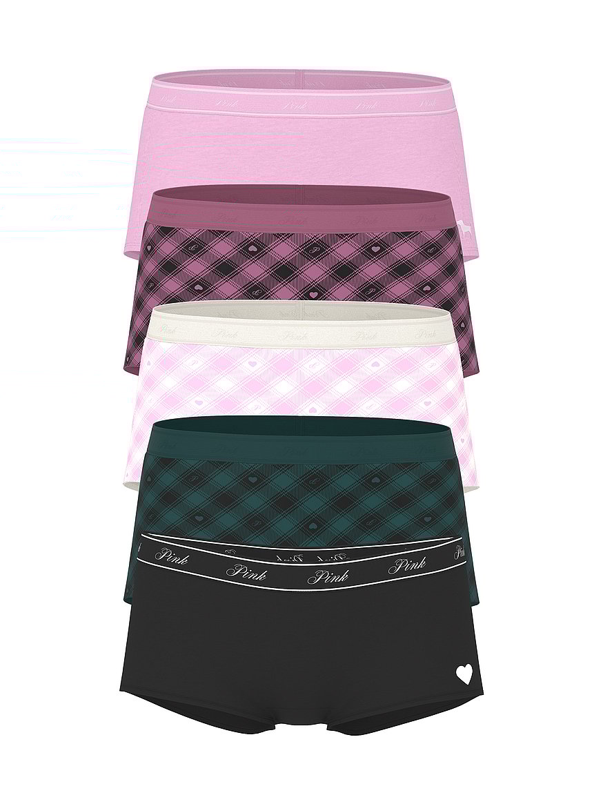 5-Pack Logo Cotton Boyshort Panties