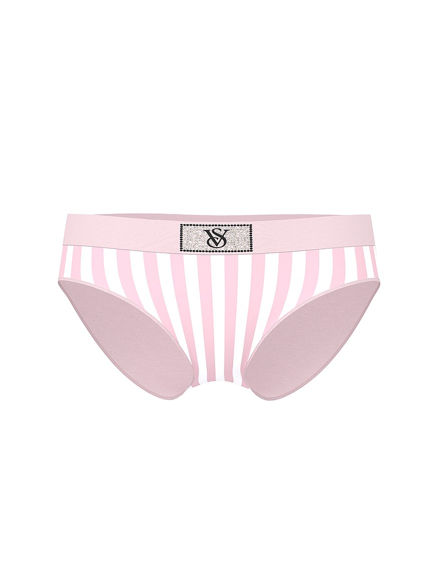 Logo Cotton Shine Patch Hiphugger Panty