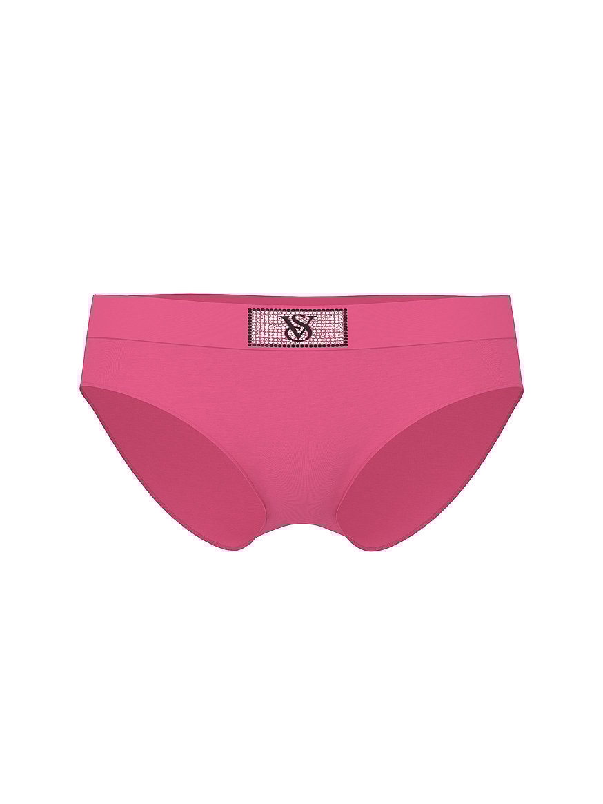 Logo Cotton Shine Patch Hiphugger Panty