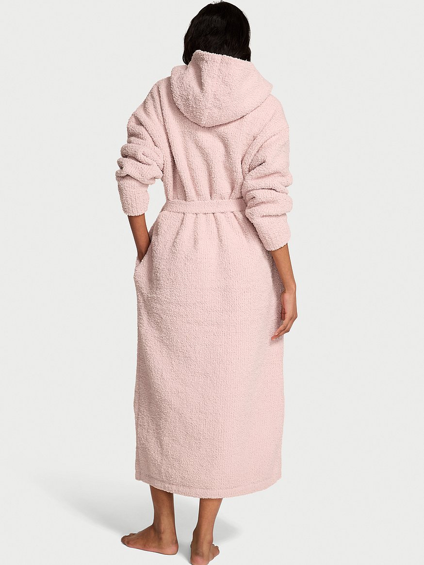 Cozy Chenille Hooded Long Robe