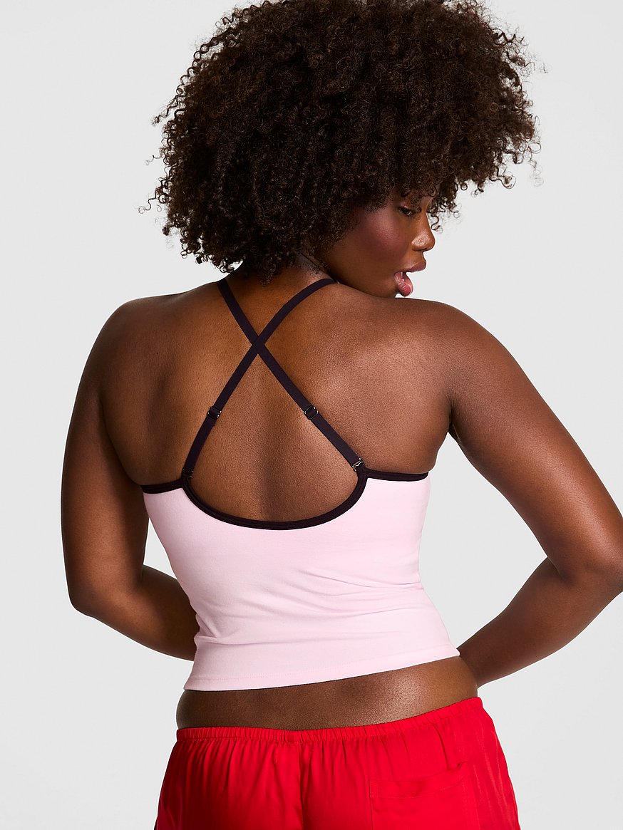 Buy All-Day Cotton™ High-Neck Tank, Pink Tulip Bling - Order Tops